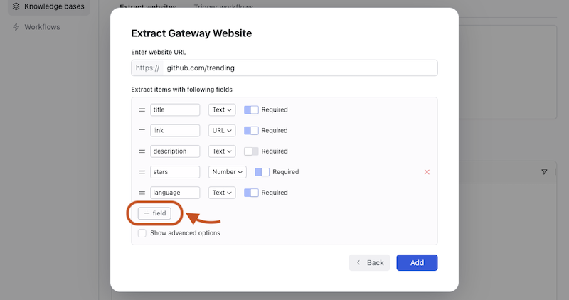 Extract custom fields